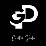 Black White Bold Simple Initials Name Logo